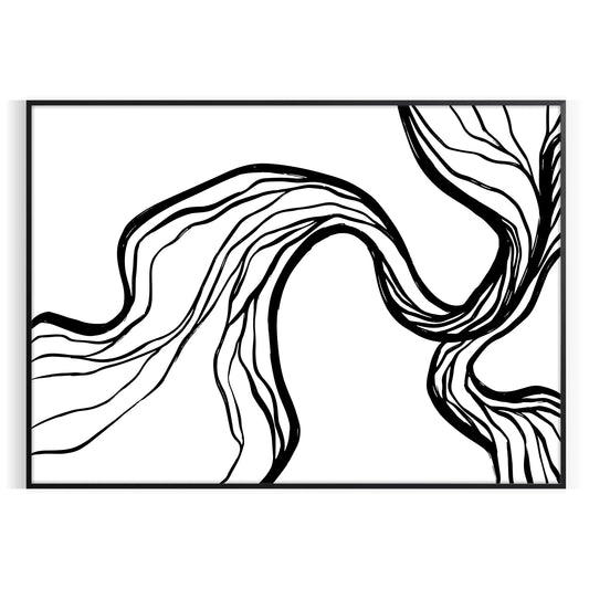 space boho wall art striking bohemian abstract design gray black tones captivating poster perfect gift available sizes A4 cm A0 home unique artwork today