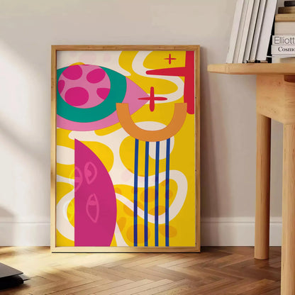 space Boho Art Wall​ vibrant abstract designs chic captivating wall print perfect gift lovers unique decor unframed options style