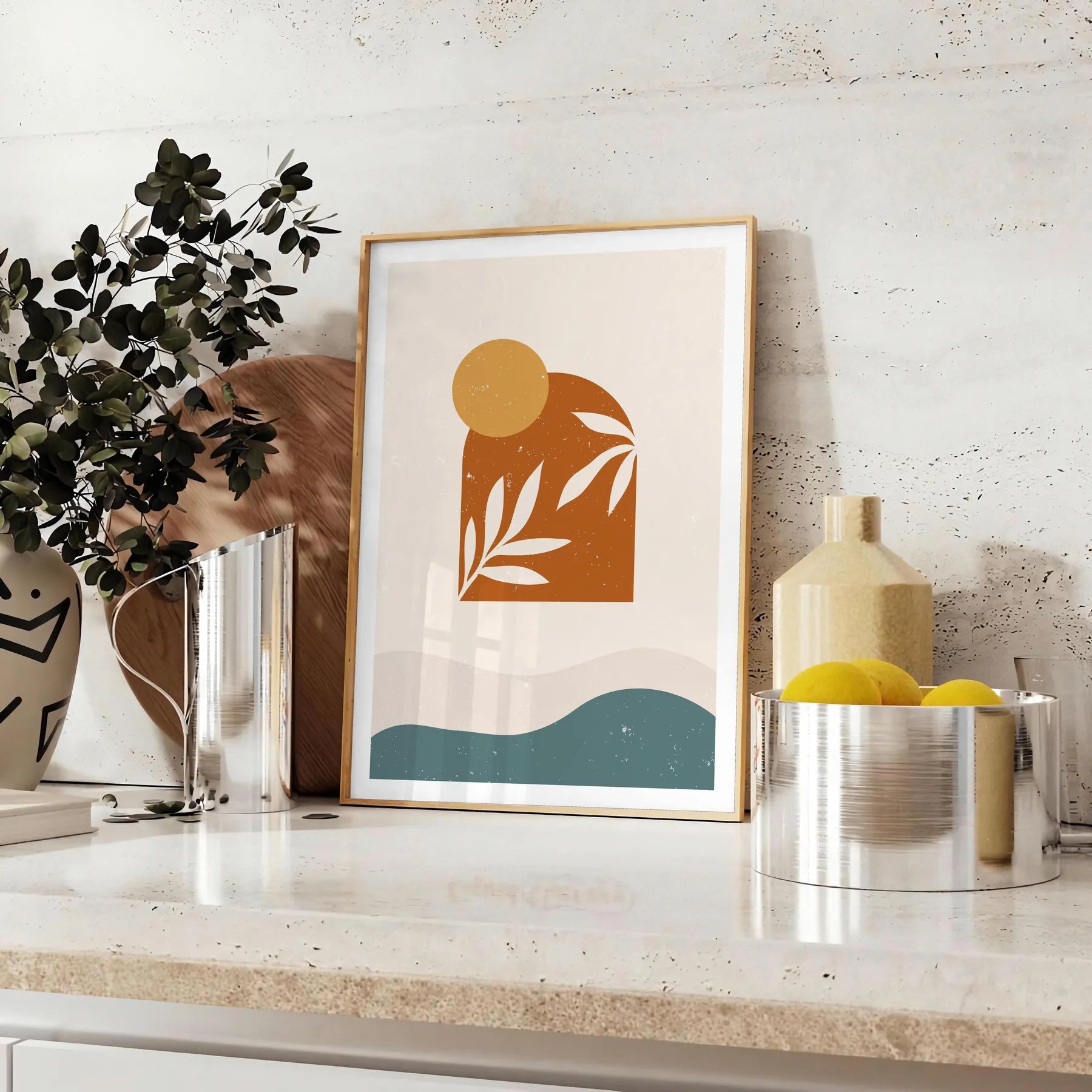 space boho abstract art poster perfect blend creativity tranquility captivating wall ideal gift lovers various sizes A4 cm A0 home stunning print