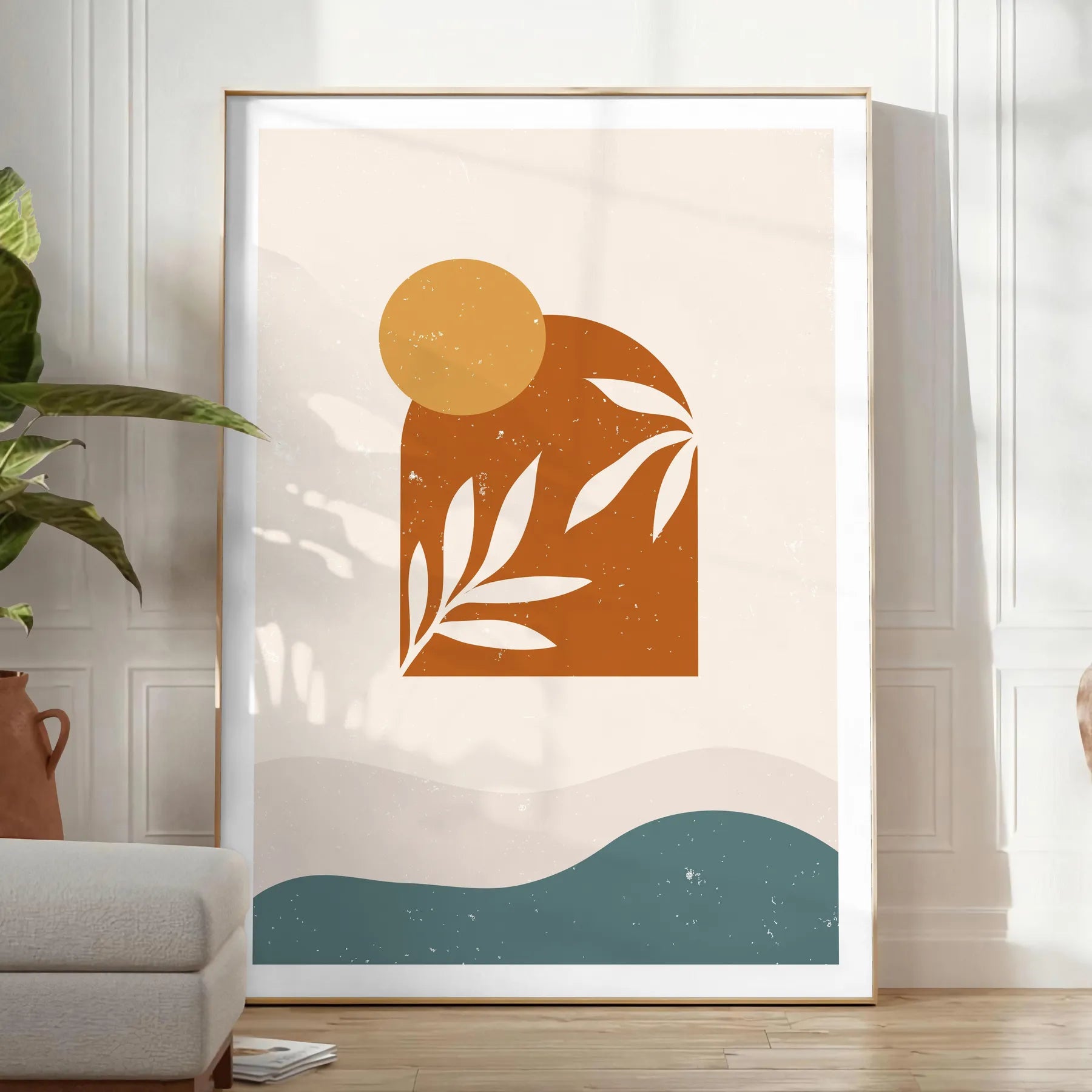 space boho abstract art poster perfect blend creativity tranquility captivating wall ideal gift lovers various sizes A4 cm A0 home stunning print