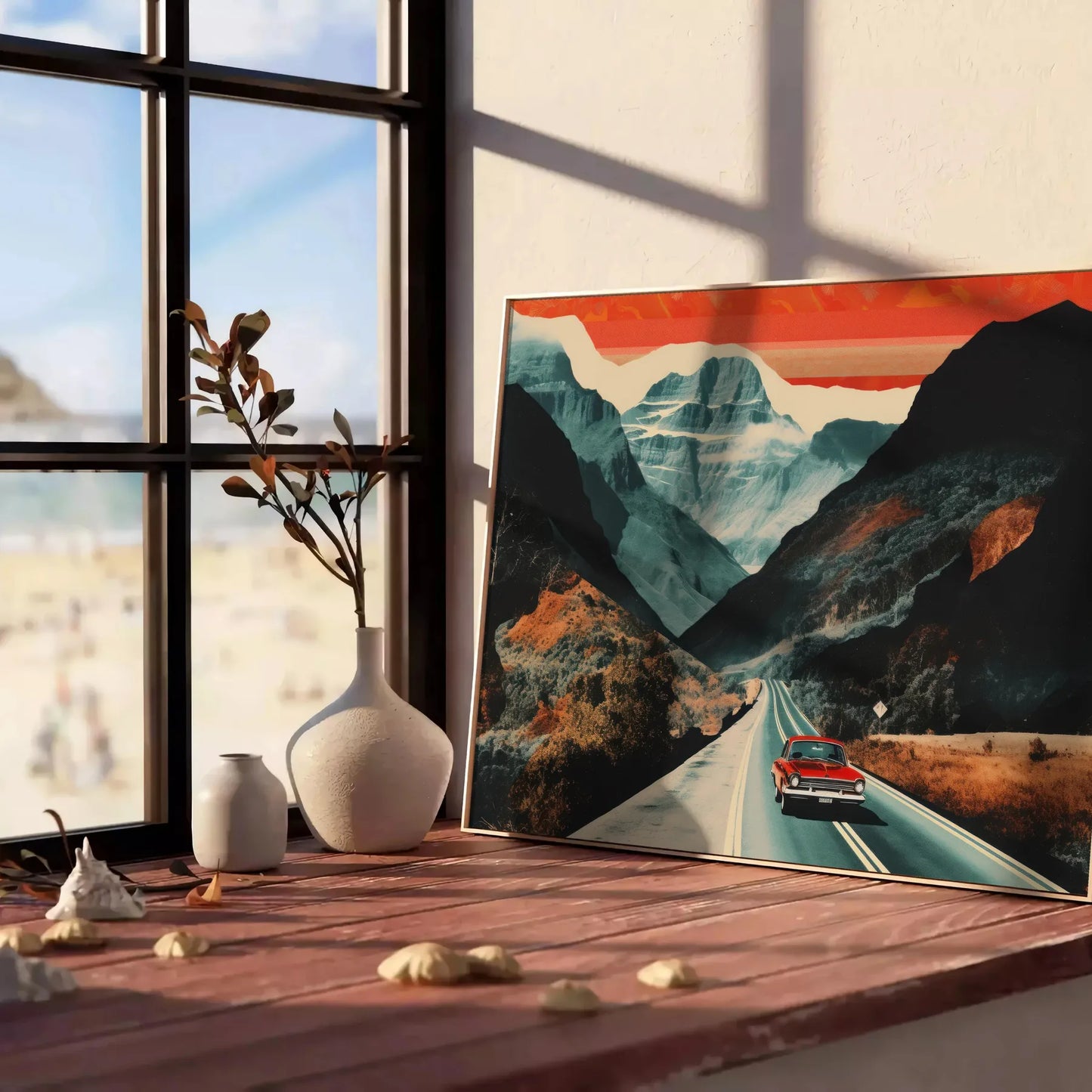 space Boho Abstract Bohemian 17 wall art poster vibrant green red hues captivating artwork touch flair decor gift personal statement print available frameless presentation