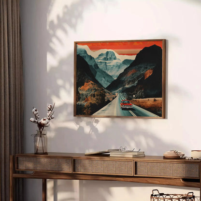 space Boho Abstract Bohemian 17 wall art poster vibrant green red hues captivating artwork touch flair decor gift personal statement print available frameless presentation