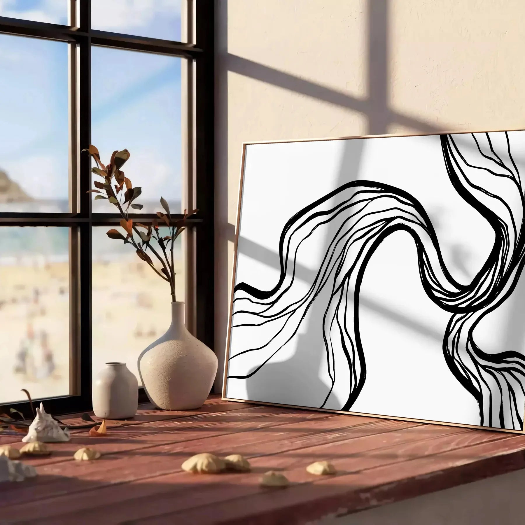 space boho wall art striking bohemian abstract design gray black tones captivating poster perfect gift available sizes A4 cm A0 home unique artwork today