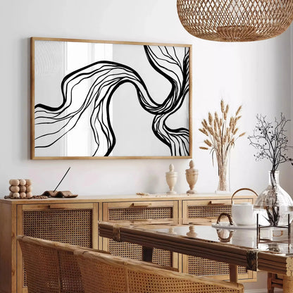 space boho wall art striking bohemian abstract design gray black tones captivating poster perfect gift available sizes A4 cm A0 home unique artwork today