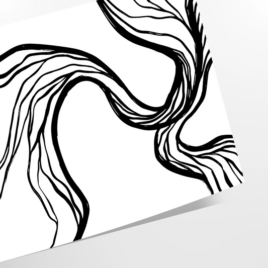 space boho wall art striking bohemian abstract design gray black tones captivating poster perfect gift available sizes A4 cm A0 home unique artwork today